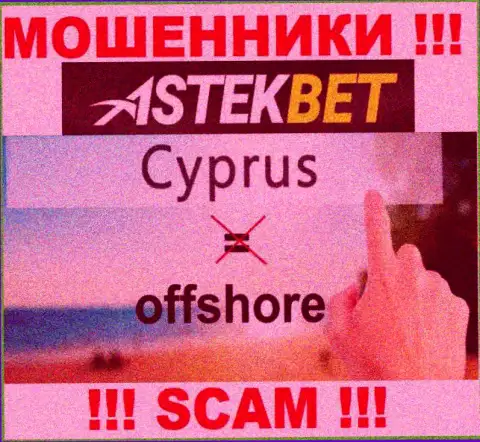 Будьте весьма внимательны мошенники Астек Бет расположились в оффшоре на территории - Кипр