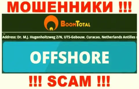 Бум Тотал - это мошенническая контора, пустила корни в офшоре Dr. M.J. Hugenholtzweg Z/N, UTS-Gebouw, Curacao, Netherlands Antilles, осторожно