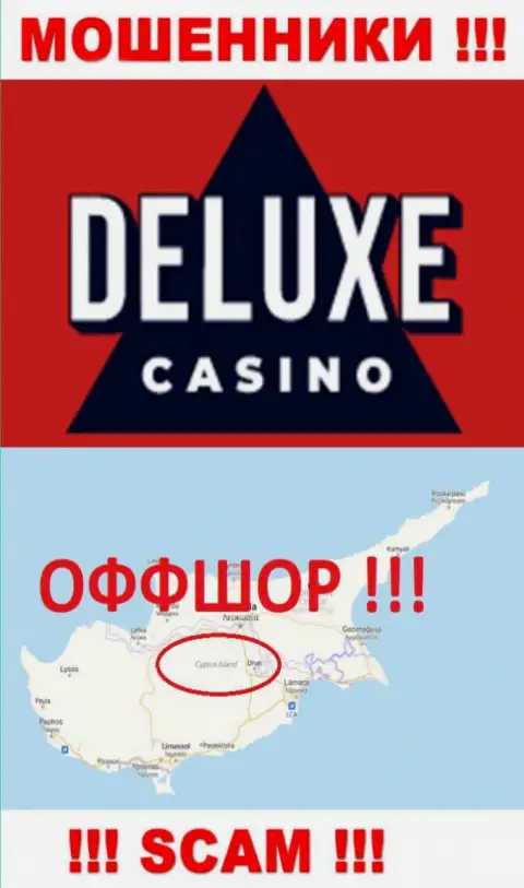 Deluxe Casino - неправомерно действующая организация, пустившая корни в оффшорной зоне на территории Кипр