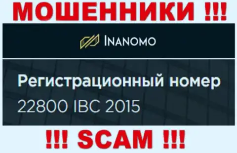 Регистрационный номер организации Инаномо Ком: 22800 IBC 2015