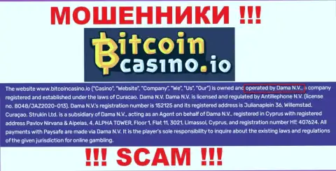 Организация Bitcoin Casino находится под управлением конторы