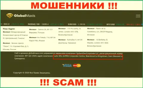 На сайте Global Maxis представлен официальный адрес компании - Sienna 39, 00-121 Warszawa, Poland, это оффшорная зона, будьте крайне внимательны !!!