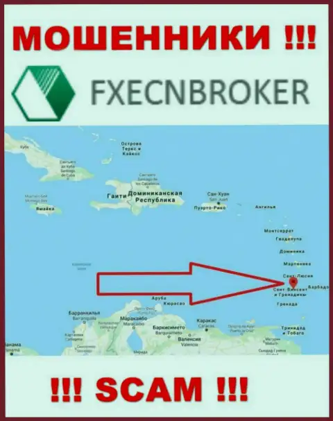 FXECNBroker Com - это МОШЕННИКИ, которые юридически зарегистрированы на территории - Saint Vincent and the Grenadines
