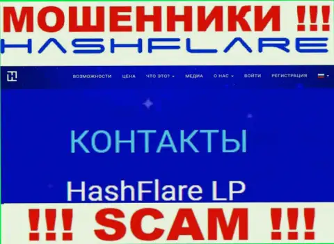 Информация о юридическом лице обманщиков HashFlare Io