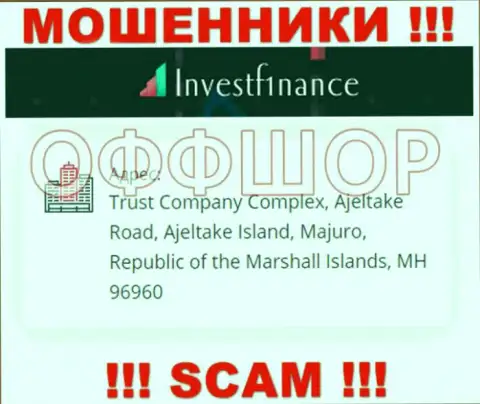 Довольно-таки опасно совместно работать, с такими интернет-мошенниками, как организация Инвест Ф1инанс, потому что засели они в оффшоре - Trust Company Complex, Ajeltake Road, Ajeltake Island, Majuro, Republic of the Marshall Islands, MH 96960