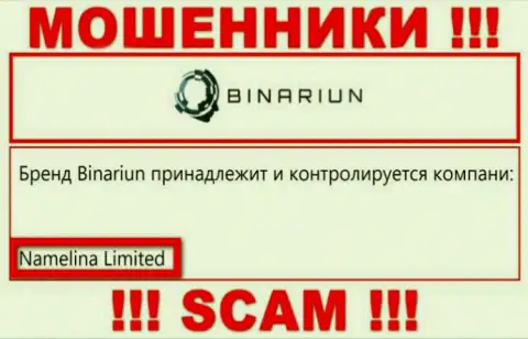 Вы не сумеете уберечь собственные депозиты сотрудничая с конторой Binariun, даже в том случае если у них есть юридическое лицо Namelina Limited