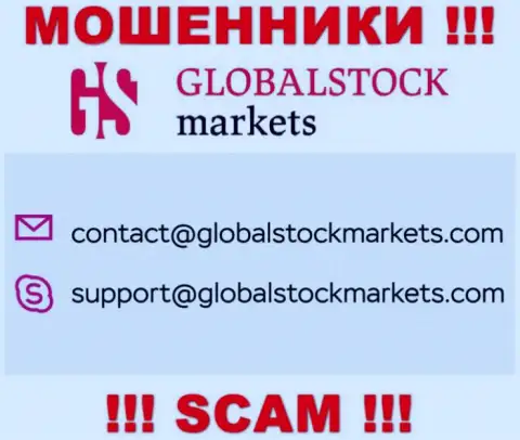 Связаться с интернет-мошенниками GlobalStockMarkets возможно по данному e-mail (информация взята была с их сайта)