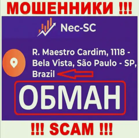 NEC-SC Com намерены не разглашать о своем реальном адресе регистрации
