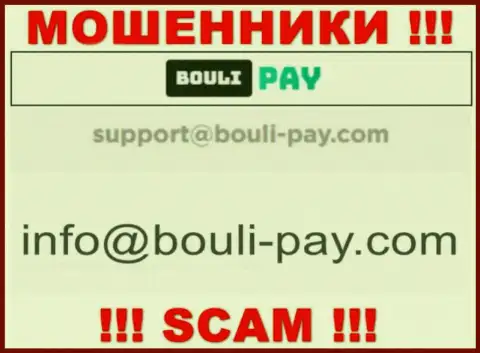 Мошенники BouliPay предоставили этот е-майл на своем сайте