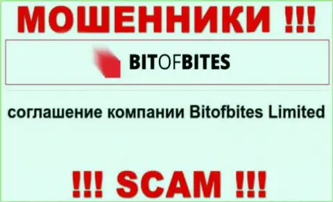 Юридическим лицом, владеющим internet-мошенниками BitOf Bites, является Bitofbites Limited