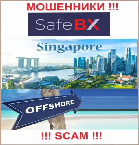 Singapore - офшорное место регистрации кидал SafeBX, расположенное на их онлайн-сервисе