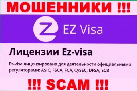Противозаконно действующая контора EZ Visa крышуется аферистами - FSCA