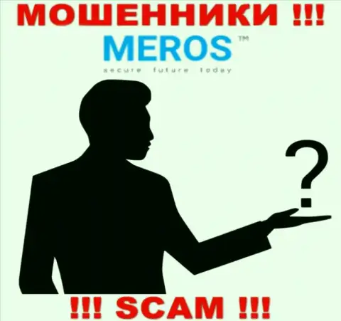 Сведений о прямом руководстве компании MerosTM найти не удалось - в связи с чем нельзя сотрудничать с данными мошенниками
