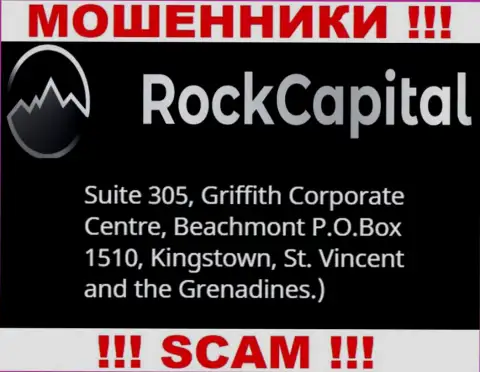 За обувание доверчивых клиентов мошенникам RockCapital io ничего не будет, так как они отсиживаются в оффшоре: Suite 305 Griffith Corporate Centre, Kingstown, P.O. Box 1510 Beachmout Kingstown, St. Vincent and the Grenadines