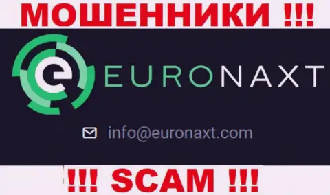 На веб-ресурсе EuroNax, в контактных данных, показан адрес электронной почты данных мошенников, не надо писать, лишат денег
