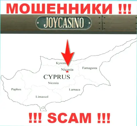 Контора JoyCasino присваивает финансовые средства клиентов, зарегистрировавшись в офшоре - Nicosia, Cyprus