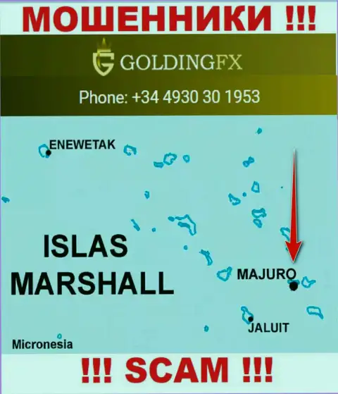 С жуликом Golding FX не спешите взаимодействовать, они зарегистрированы в оффшоре: Majuro, Marshall Islands