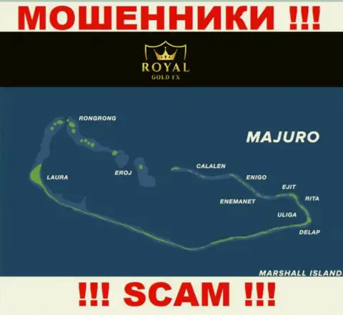 Избегайте совместного сотрудничества с интернет-кидалами РоялГолдФх, Majuro, Marshall Islands - их официальное место регистрации