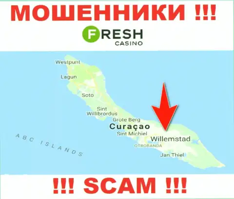Curaçao - вот здесь, в офшоре, базируются internet-кидалы Fresh Casino