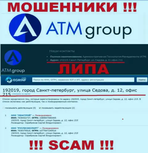 Во всемирной паутине и на ресурсе воров ATM Group нет реальной информации об их местонахождении
