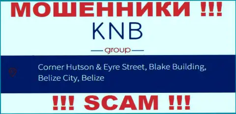 Финансовые средства из компании KNB-Group Net вернуть обратно не получится, поскольку пустили корни они в оффшорной зоне - Corner Hutson & Eyre Street, Blake Building, Belize City, Belize