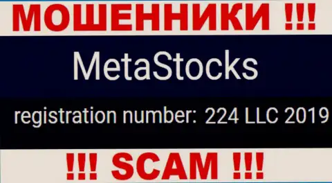 В сети internet работают шулера MetaStocks !!! Их номер регистрации: 224 LLC 2019