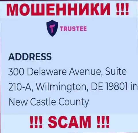 Контора Трасти Валлет находится в оффшорной зоне по адресу: 300 Delaware Avenue, Suite 210-A, Wilmington, DE 19801 in New Castle County, USA - стопроцентно мошенники !!!
