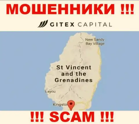 На своем web-сайте GitexCapital написали, что они имеют регистрацию на территории - Сент-Винсент и Гренадины