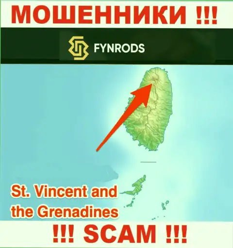 Fynrods - это ОБМАНЩИКИ, которые юридически зарегистрированы на территории - Saint Vincent and the Grenadines