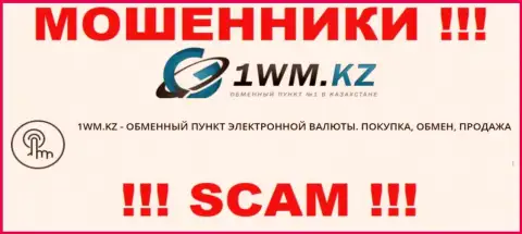 Деятельность internet мошенников 1WM Kz: Онлайн обменник - это ловушка для малоопытных клиентов