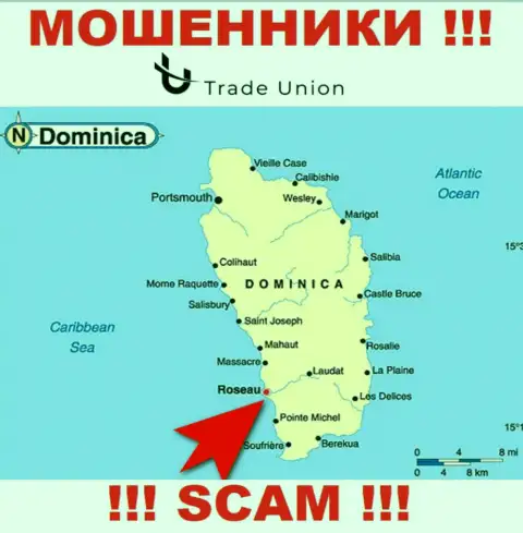 Dominica - именно здесь зарегистрирована контора Трейд Юнион