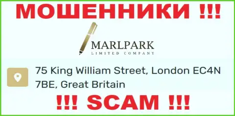Юридический адрес регистрации MarlparkLtd Com, размещенный у них на сайте - ложный, будьте очень бдительны !!!