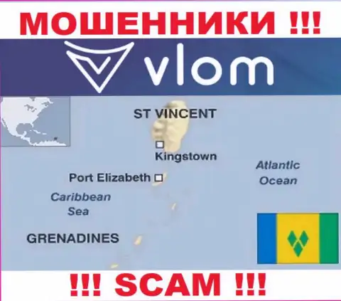 Влом Ком находятся на территории - Сент-Винсент и Гренадины, остерегайтесь сотрудничества с ними