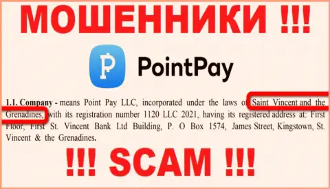 Point Pay LLC - это противозаконно действующая организация, зарегистрированная в оффшоре на территории Кингстаун, Сент-Винсент и Гренадины