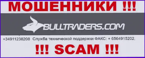 Будьте крайне осторожны, мошенники из Bulltraders Com звонят клиентам с различных номеров телефонов