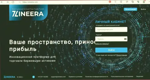 Официальный интернет-сайт компании Zineera