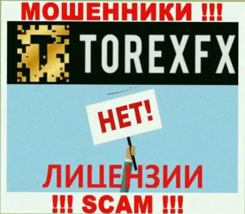 Мошенники TorexFX работают противозаконно, ведь не имеют лицензии !!!